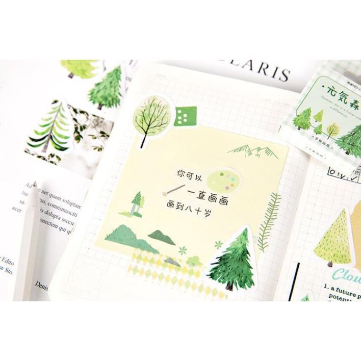 Bộ 45 Sticker Dán Hình Cây Trang Trí E63