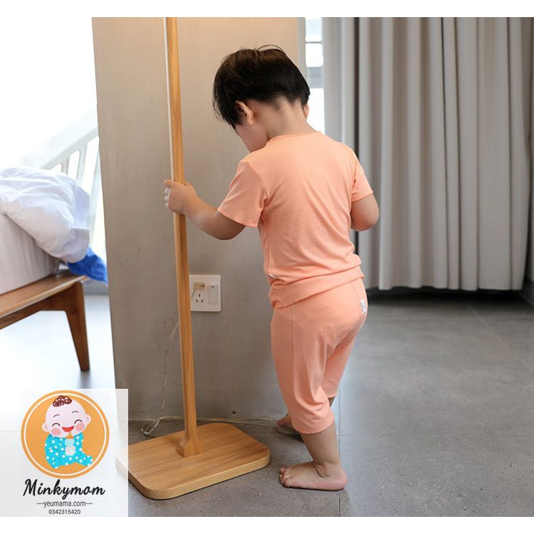 [MINKYMOM QUẢNG CHÂU] Bộ Lửng Thun Gân Minky mom Hàng Chính Hãng