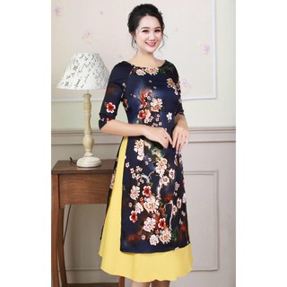 GIÁ XƯỞNG - Áo dài cách tân lụa pháp màu đen