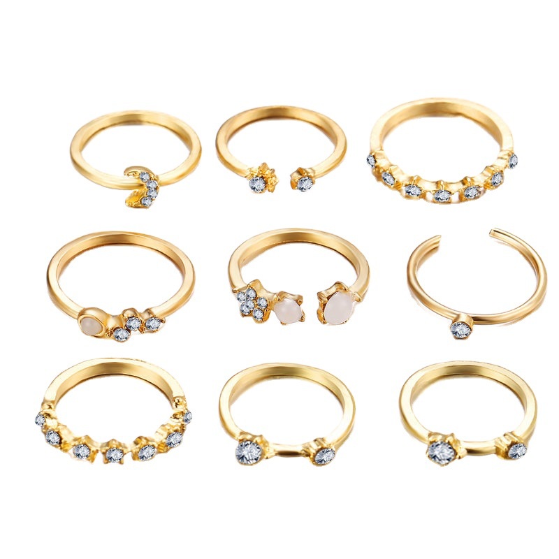 Set 9 Nhẫn Thời Trang Vintage Đơn Giản