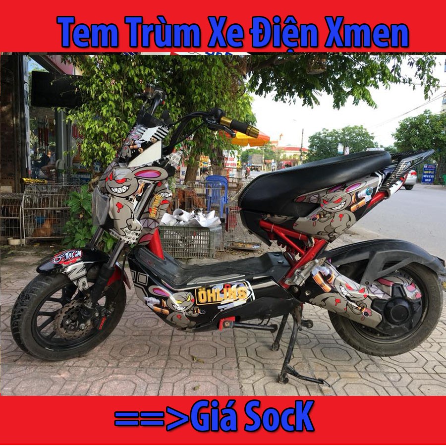 Tem Trùm Xe Điẹn Xmen Đen Xám