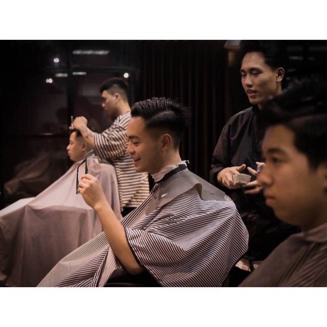 KHĂN CHOÀNG SOC BARBER - ÁO BARBER LOẠI SỌC NHỎ