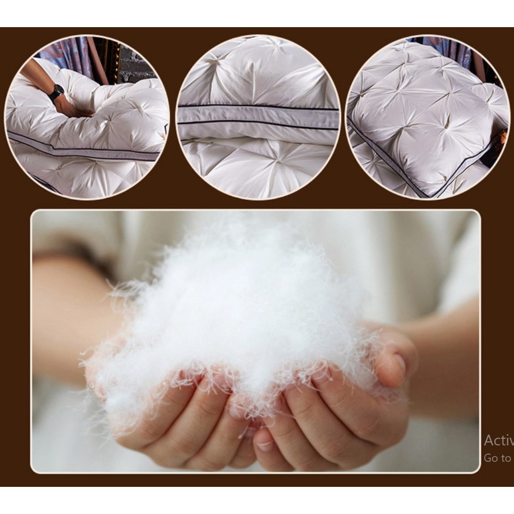 Gối down lông vũ MASON&amp;DOYLE gối lông ngỗng khách sạn 5 sao PA9009