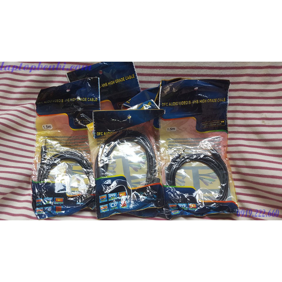 Dây loa 2 đầu 3.5mm dài 1.5m, 3m, 5m