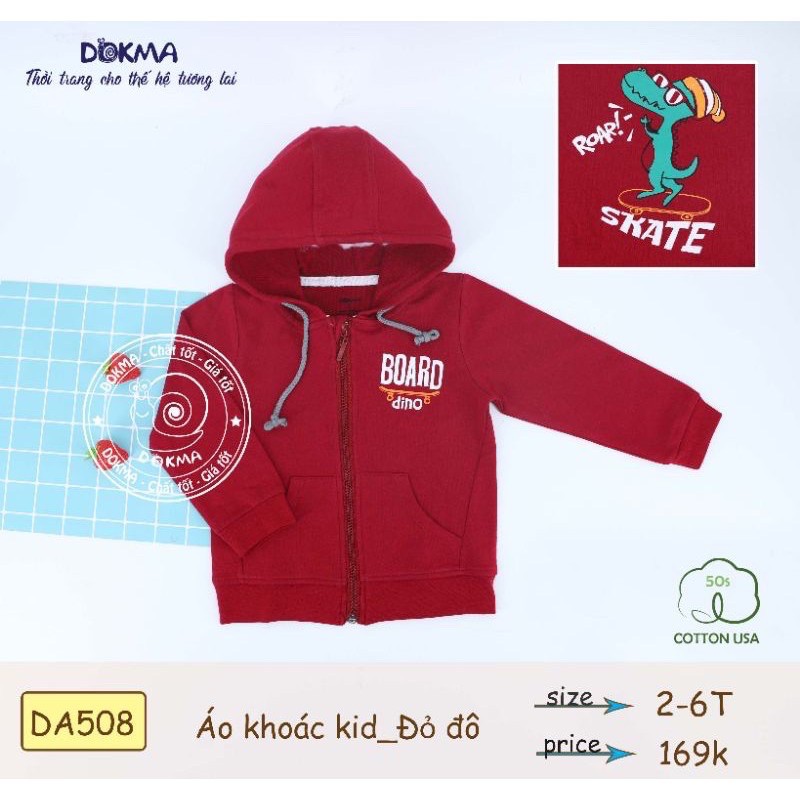 [FAFRINW05 giảm tối đa 30k đơn 150k]Áo khoác DOKMA size kid 2-6Y