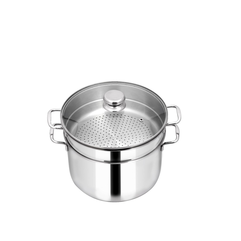 Bộ nồi hấp inox 3 đáy Đông Á đun từ (24,26,28cm)