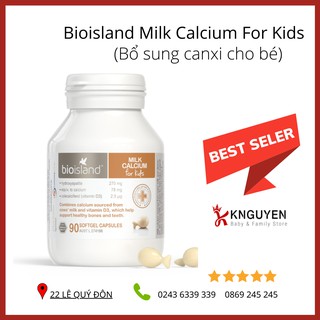 Milk calcium bioisland_ Canxi sữa cho bé từ 7 tháng tuổi ÚC - 90v