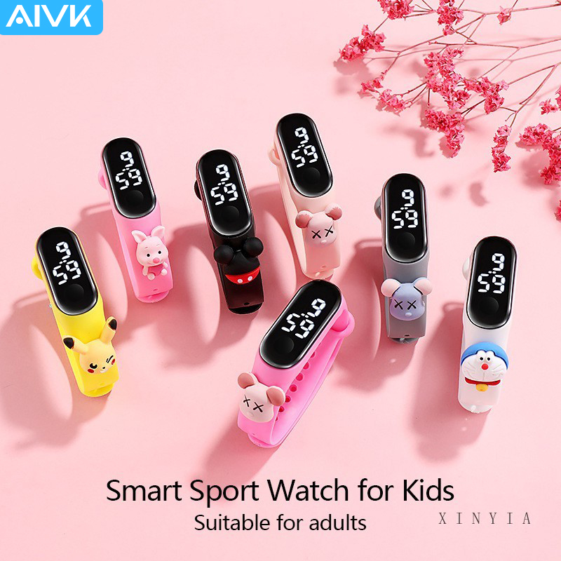 Đồng Hồ Đeo Tay Điện Tử Màn Hình Led Cảm Ứng Chống Nước Cho Bé