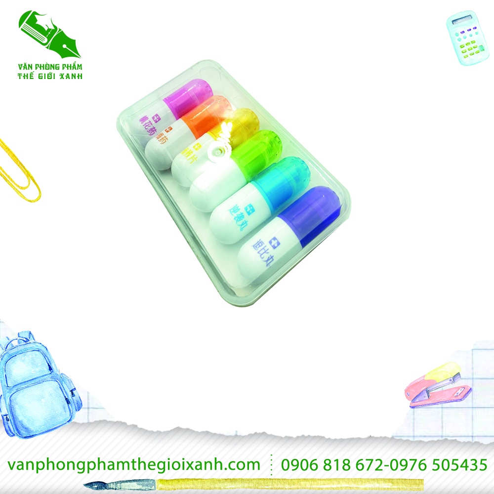Bút dạ quang 6 MÀU BC - 731