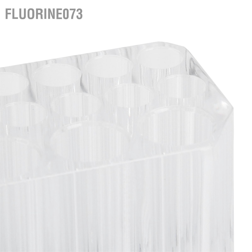 Kệ đựng cọ trang điểm acrylic trong suốt 26 lỗ bút kẻ mắt hộp lưu trữ bút chì kẻ lông mày hoàn thiện giá đỡ 【Fluorine073】