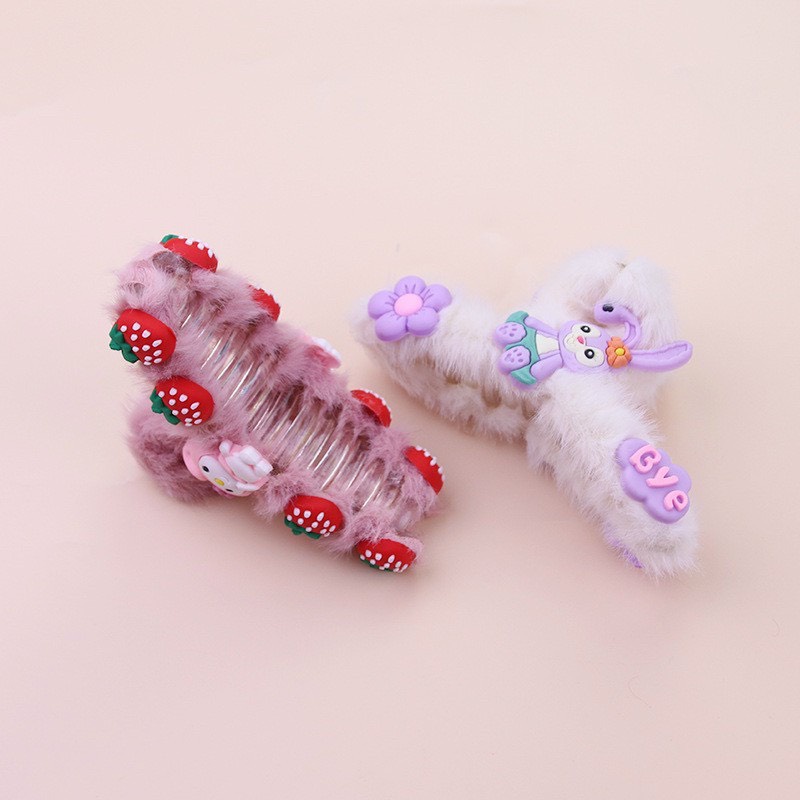 ❣️Có Ảnh MeowMeow❣️ Hơn 30 Mẫu Kẹp Tóc Phủ Lông Mịn Gắn Charm- Kẹp Tóc Càng Cua Phủ Lông- Kẹp Tóc Lông Gắn Charm❣️