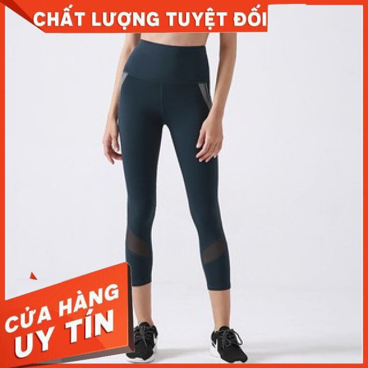 Quần thể thao nữ lửng bó sát co giãn thời trang - Đồ tập Gym, Aerobic, Yoga co giãn, nhanh khô, thoải mãi luyện tập