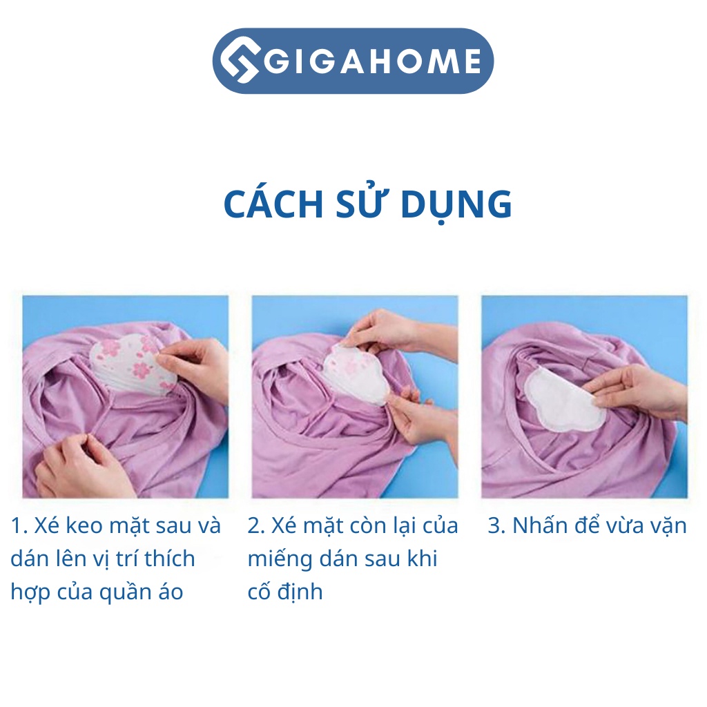 Hộp 40 Miếng Dán Thấm Mồ Hôi Nách GIGAHOME Khử Mùi Và Làm Khô Vùng Nách 7342
