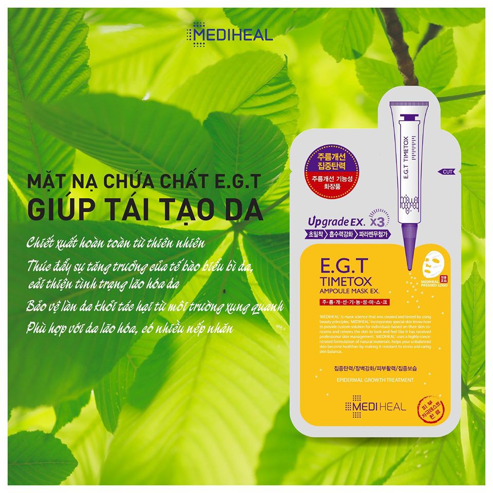 Hộp 10 Mặt nạ giấy cấp ẩm, dưỡng trắng, làm dịu da và cung cấp dưỡng chất cho da Mediheal Mask EX 25ml x 10 | BigBuy360 - bigbuy360.vn