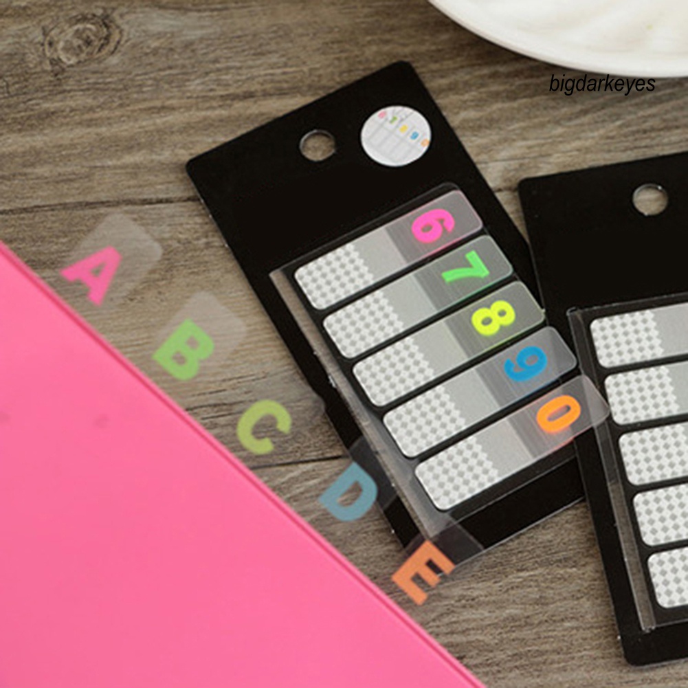 Set 100 Tờ Giấy Ghi Chú Mini Hình Chữ Cái Và Số Tiện Dụng