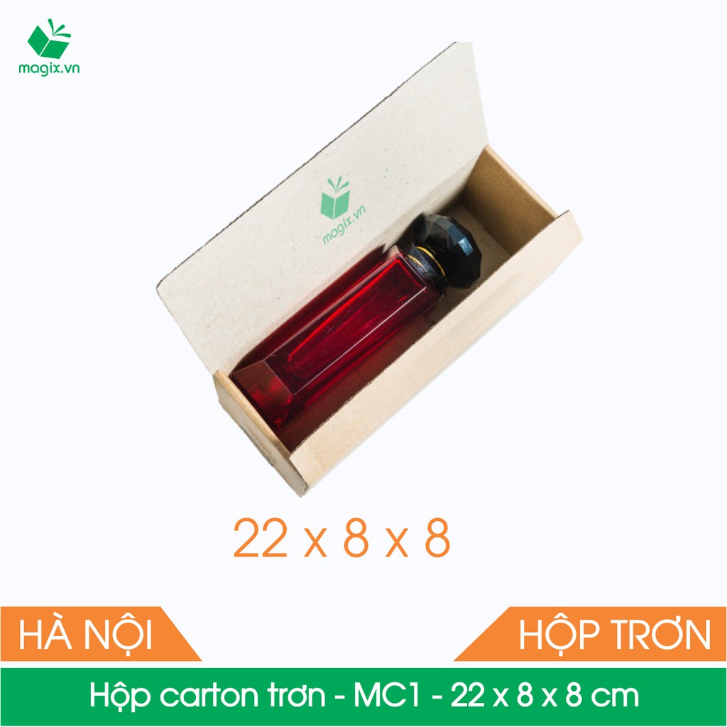 MC1 - 22x8x8 cm - 50 Thùng hộp carton trơn đóng hàng