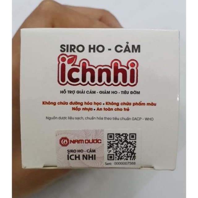 Siro ho cảm Ích Nhi cho bé lọ 90 ml