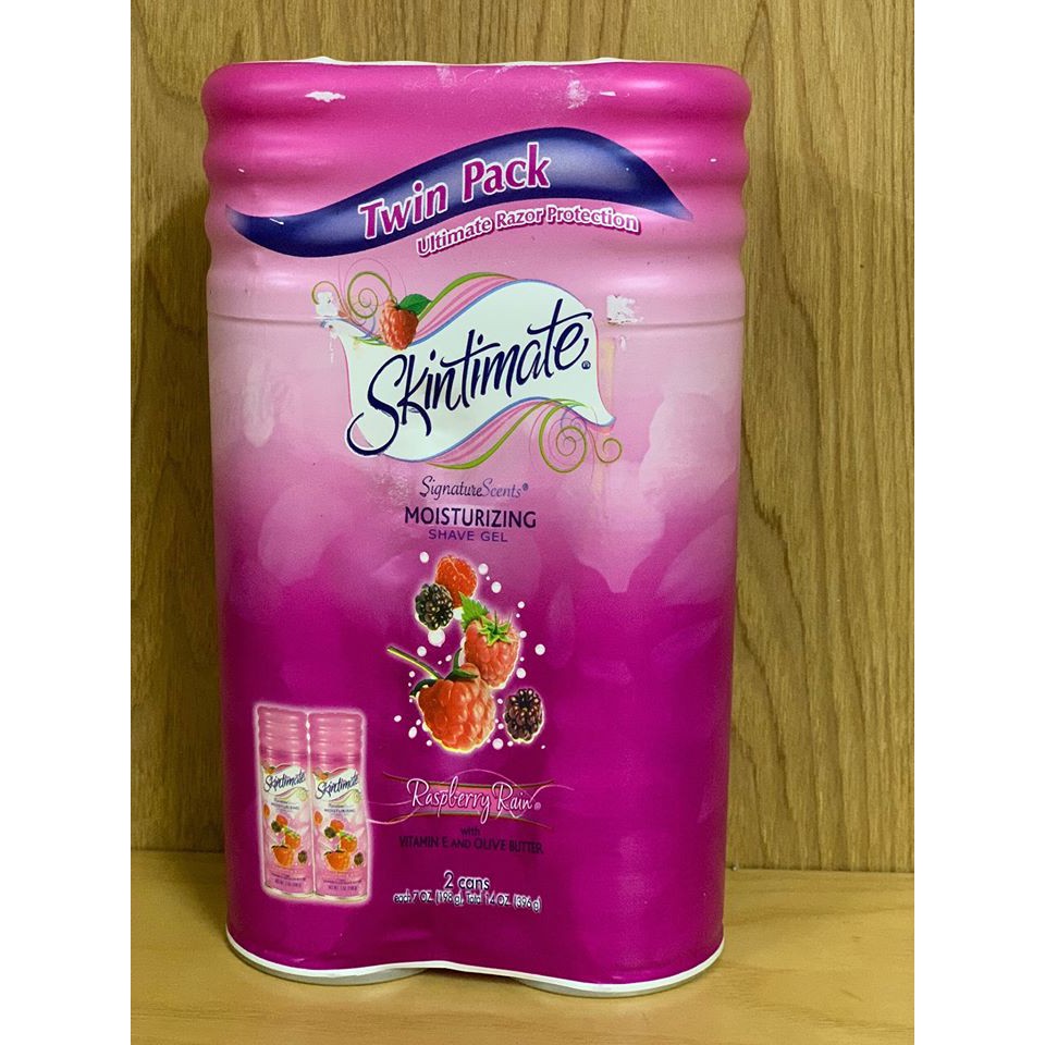 Gel cạo lông Skintimate Moisturizing Shave Gel Raspberry Rain 198g - USA