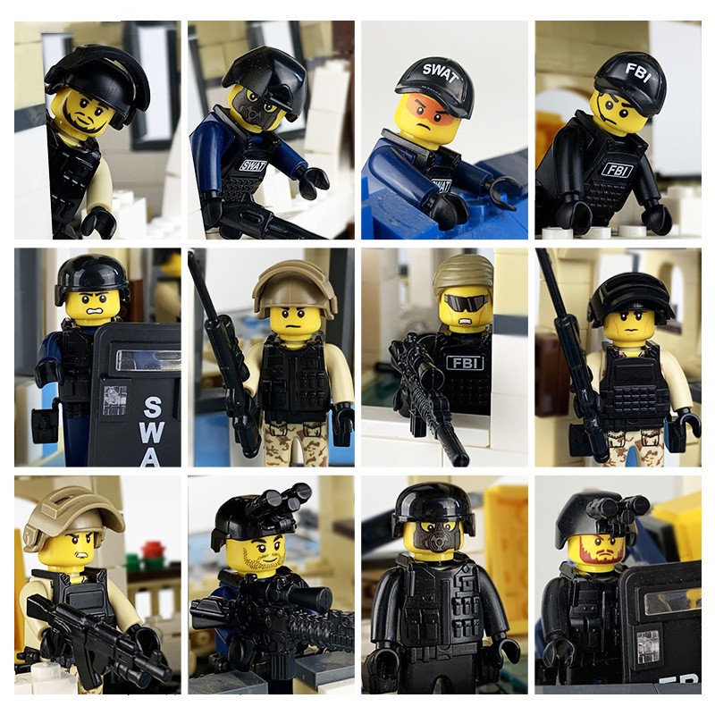 [Mã SR14MAY5 giảm 20K đơn 50K] Đồ chơi Lego Army Swat 12 Lego cảnh sát đặc nhiệm