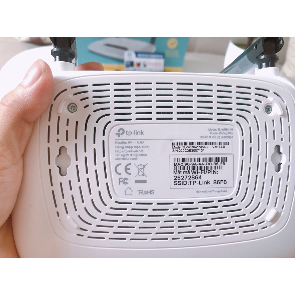 Bộ phát WIFI TPLINK 841 TL-WR841N 300Mbps Ver 14.0 - Bảo hành Chính hãng 24 tháng