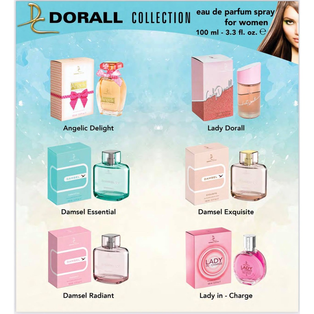 Nước hoa Dubai chính hãng dành cho nữ Dorall Collection DAMSEL ESSENTIAL hương trái cây và hoa cỏ cho ngày nắng 100ml