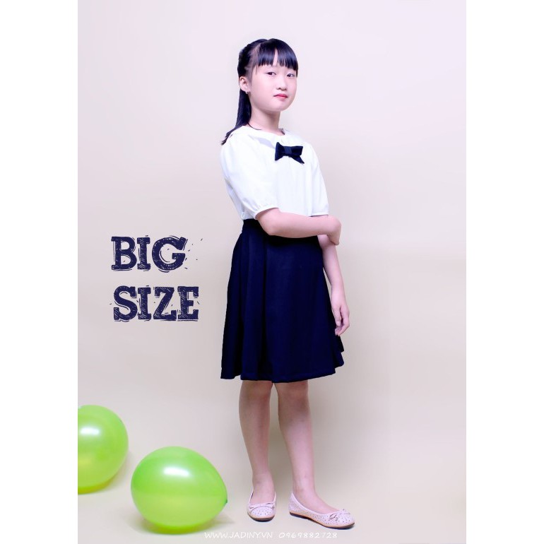 BIGSIZE | Đầm đồng phục học sinh cho bé lớn cotton 100% sợi tự nhiên, thấm hút mồ hôi, ít nhăn, vải mềm- Jadiny