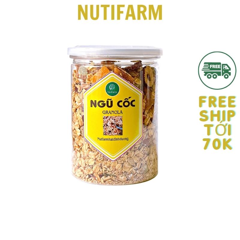 Granola ăn kiêng siêu hạt không đường 450gr NutiFarm ngũ cốc dinh dưỡng