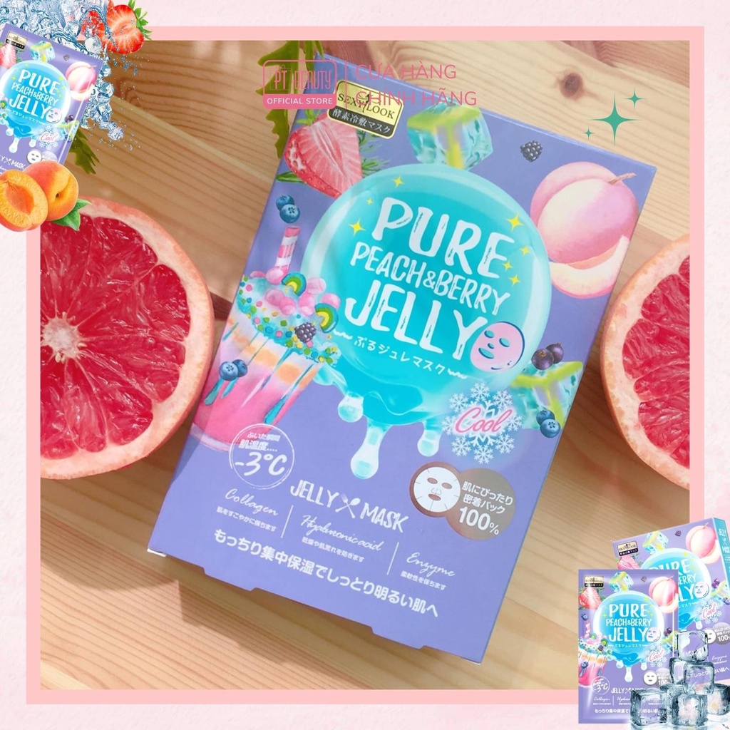 Mặt nạ Sexylook Thạch Jelly trắng sáng, giúp đều màu da hộp 3 miếng