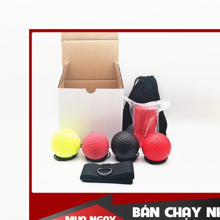 Dụng Cụ Võ Thuật Chính Hãng Bóng tập phản xạ boxing nhập khẩu cao cấp đội đầu  có hộp 03 màu lựa chọn Khuyến Mãi