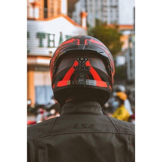 Mũ fullface YOHE 978 Plus tem SRT đỏ đen