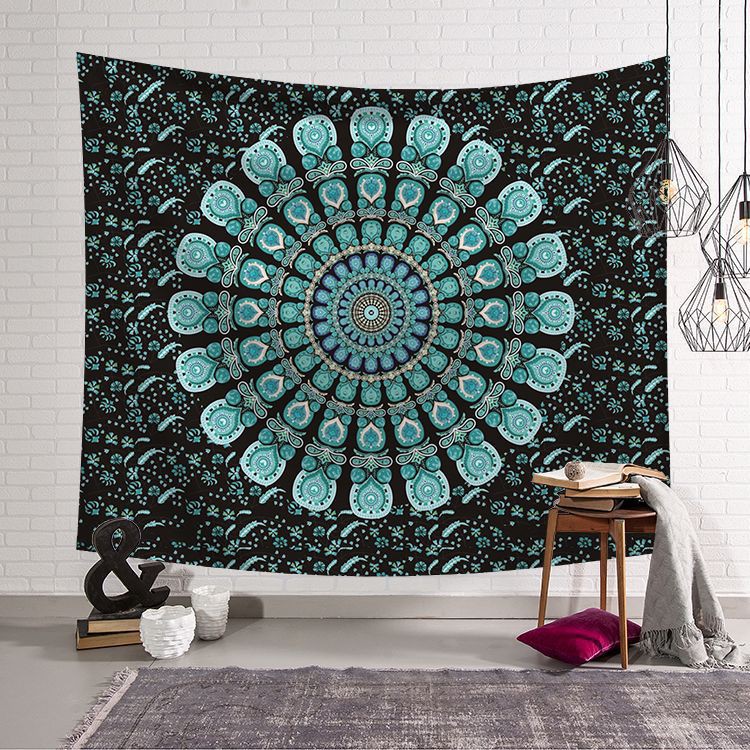 Mandala Thảm Treo Tường Trang Trí Nội Thất 95x73cm