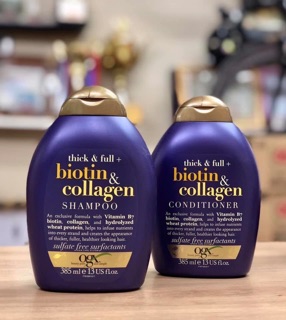 CẶP DẦU GỘI + XẢ BIOTIN COLLAGEN OGX (385ml/chai)
