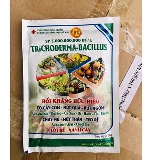 Nấm đối kháng Trichoderma-Bacillus 100gr - Tưới cây hoặc trộn giá thể trồng cây