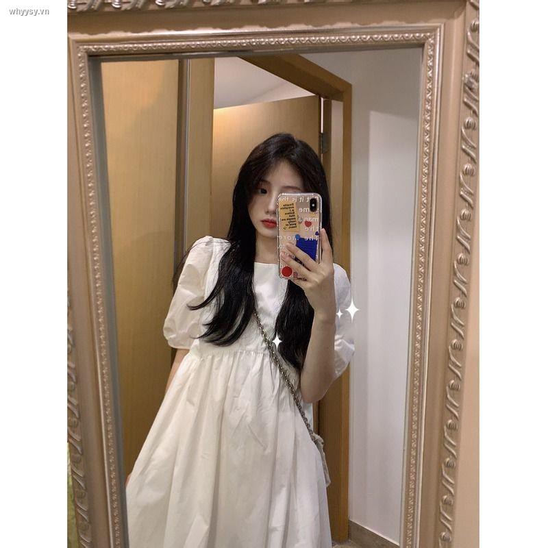 Đầm dài qua gối phong cách Pháp thời trang mùa hè cổ điển