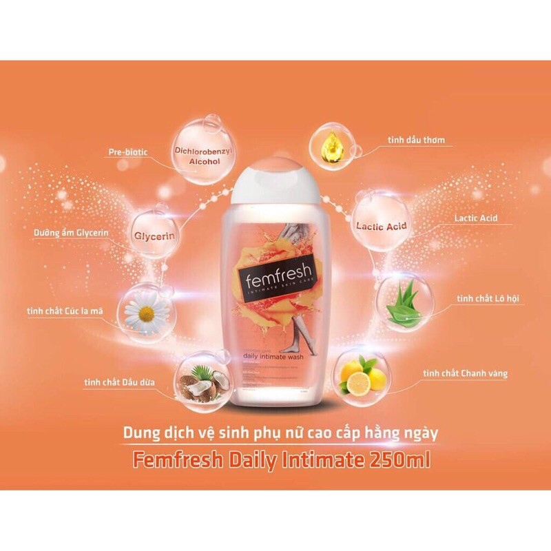 (Bản Uk) Dung dịch vệ sinh phụ nữ hàng ngày Femfresh Daily Intimate Wash 250ml