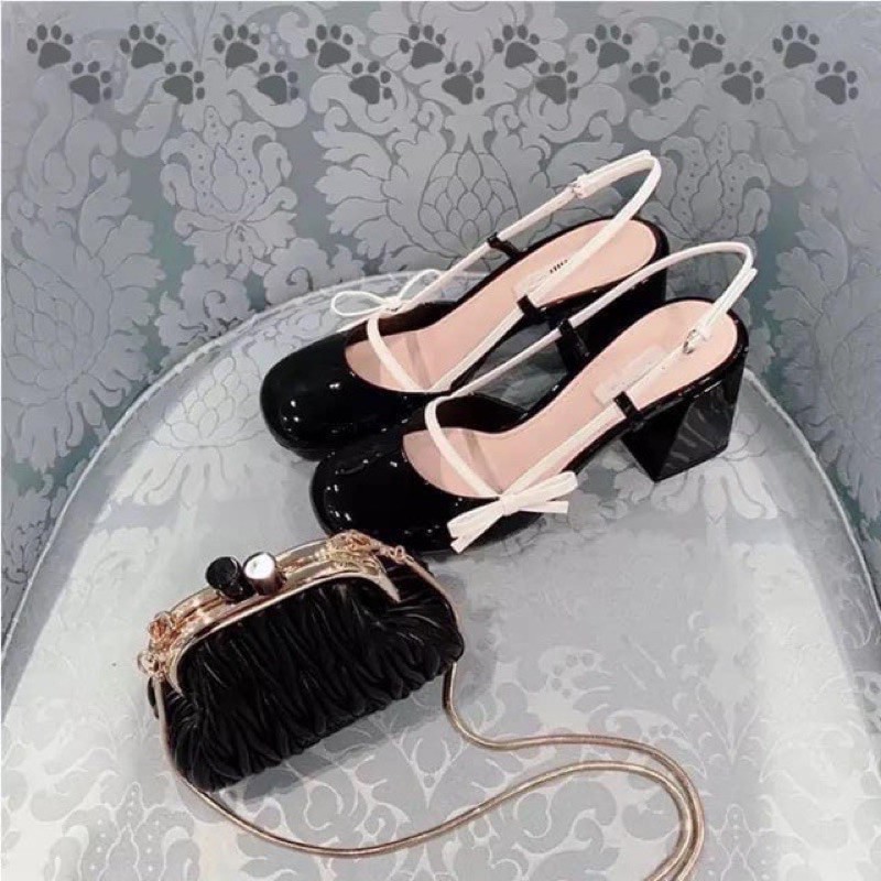 GIÀY BÚP BÊ NƠ Miumiu QC dáng vintage( ẢNH THẬT Ở CUỐI)