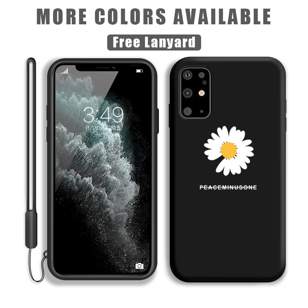 Samsung Galaxy S7 Edge S8 S9 Plus S9+ S8+ Liquid Silicone  INS Flower Soft Phone Case Protective Daisy Casing Full Cover Shockproof Back Cases Ốp lưng điện thoại Bao mềm In Hình cho