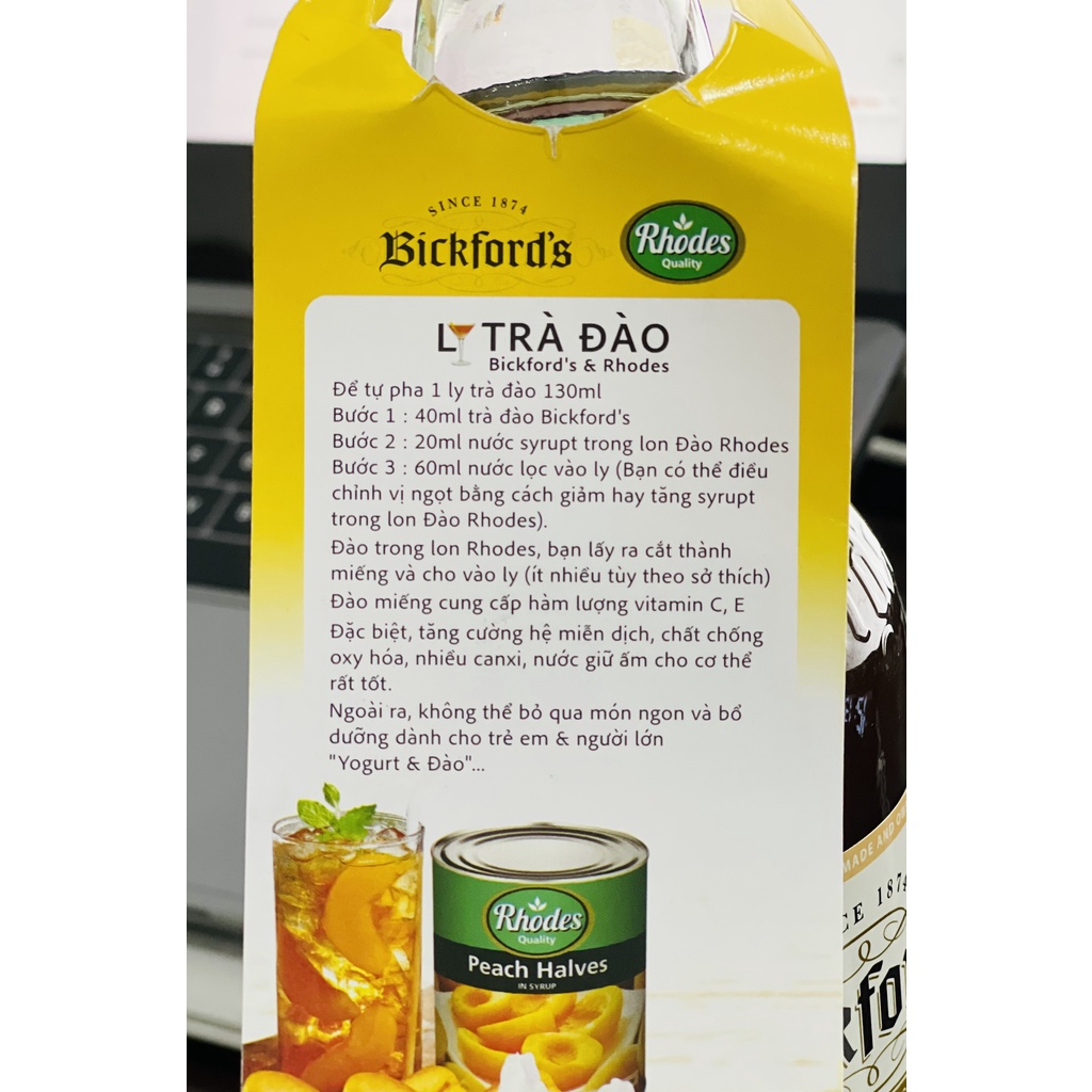 Set nguyên liêu pha trà đào (Bickford - Kronos). Hàng công ty có sẵn giao ngay | BigBuy360 - bigbuy360.vn