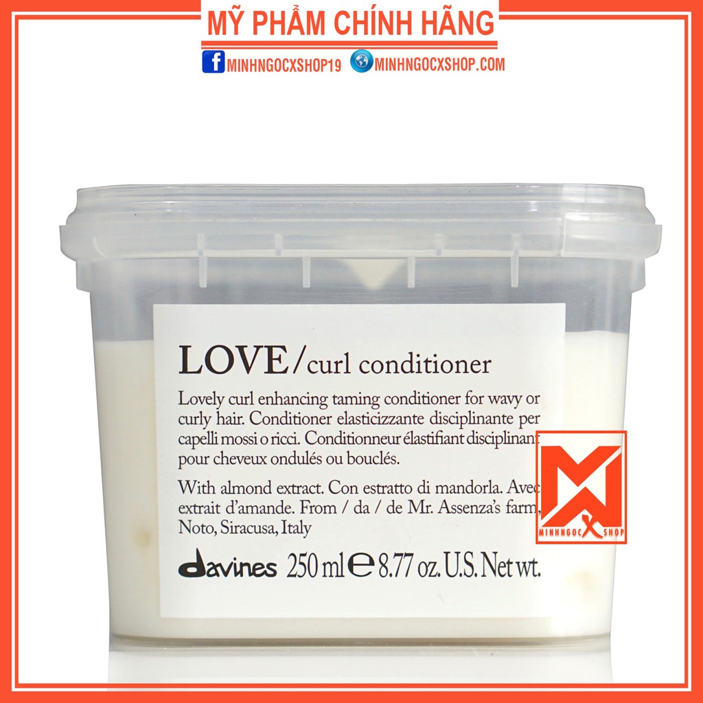 Dầu xả DAVINES LOVE CURL 250ml chính hãng