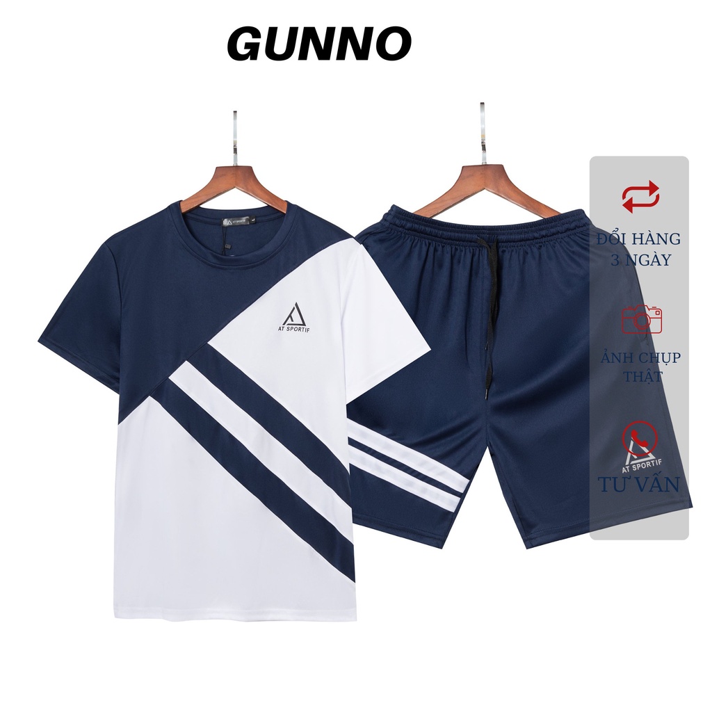 Bộ Thể Thao Nam GUNNO chất thun thể thao thoáng mát thấm hút mồ hôi