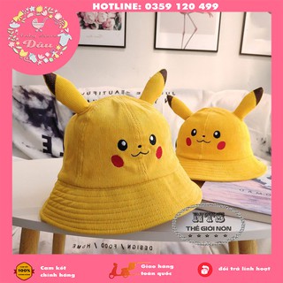 Mũ pikachu vành tròn cho bé siêu dễ thương - size từ 1-5 tuổi