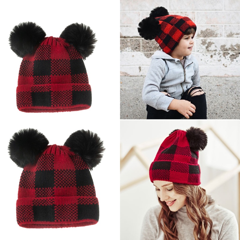 Mũ Beanie Đan Len Giữ Ấm Thời Trang Thu Đông Cho Bé 0-2 Tuổi