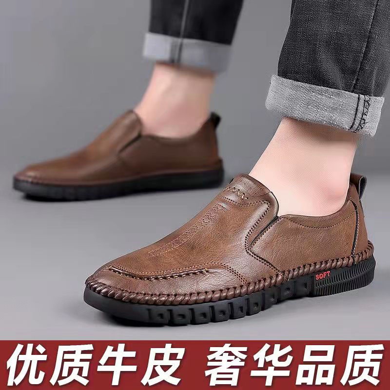 Giày Da Bò Mùa Xuân Dễ Phối Đồ Phong Cách Doanh Nhân Cho Nam 2022