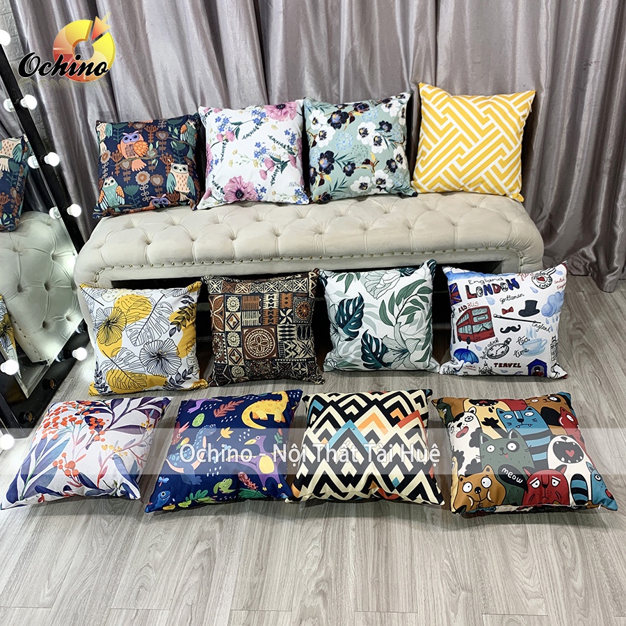 Gối Vuông Sofa, Gối Vuông Trang Trí Phong Cách Hiện Đại Size 45-45