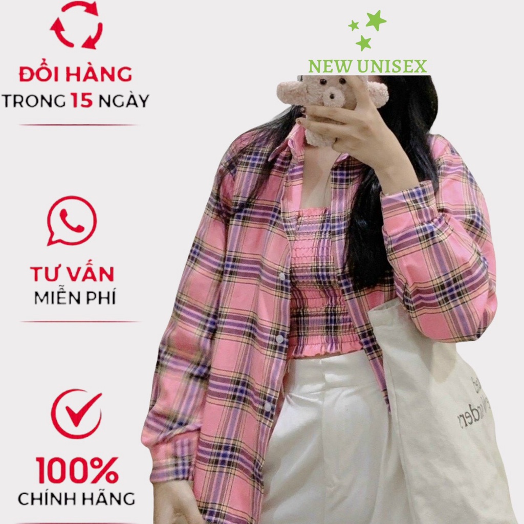 Sét Áo sơ mi nữ + áo ống cực xinh áo sơ mi cổ vest, vải cao cấp