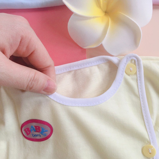 Áo dài tay cotton nhiều màu cho bé sơ sinh 3-9kg, hàng đẹp-A4
