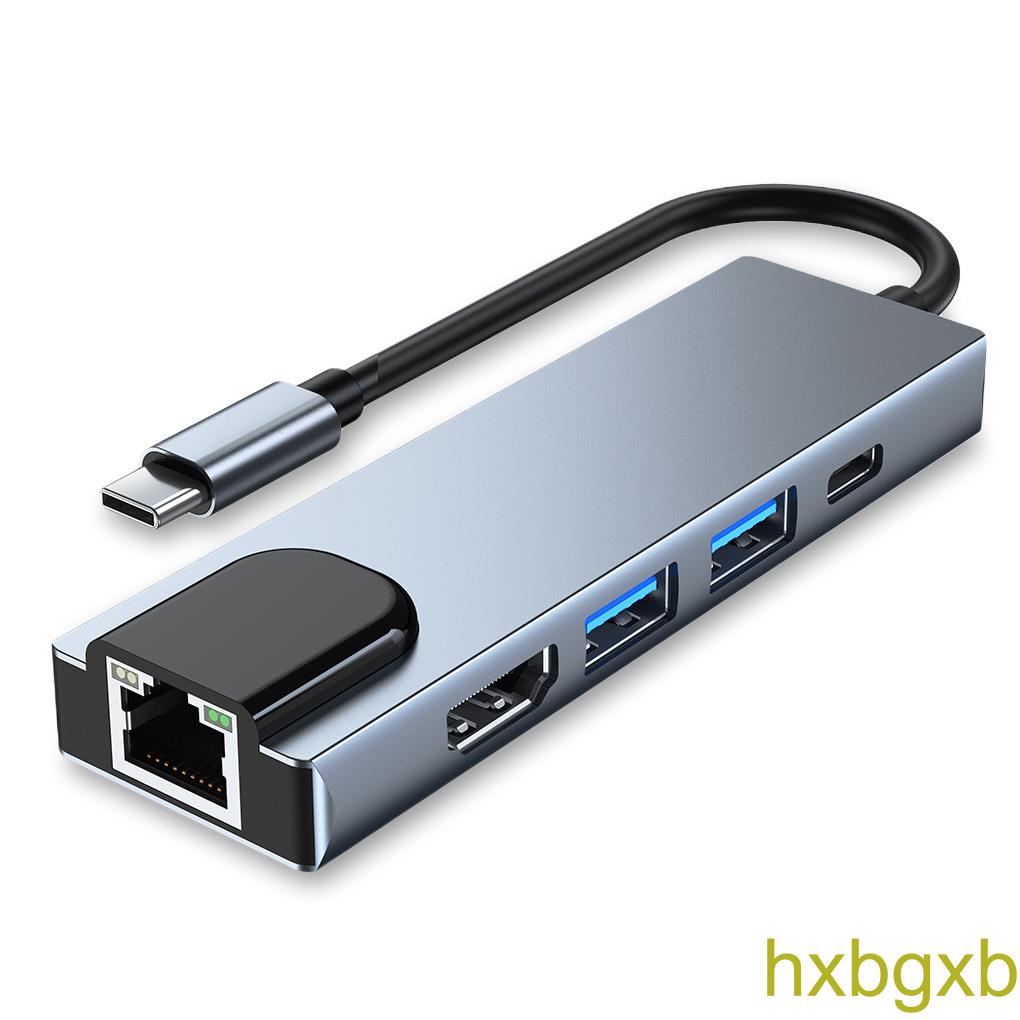 5-in-1 Type-C Hub VGA 5Gbps Quick Speed Adapter Computer USB 3 0 Splitter Mouse Converter Aluminum Alloy