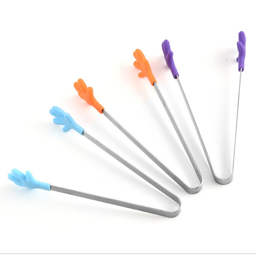 Kẹp Gắp Thức Ăn Bằng silicone Và Thép Không Gỉ