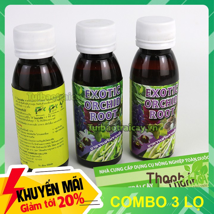 3 lọ Kích ra rễ EXOTIC ORCHID ROOT cực mạnh cho lan - T83.2