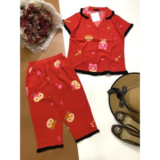 Bộ lững pijama lững vải lụa mặc nhà mịn mát